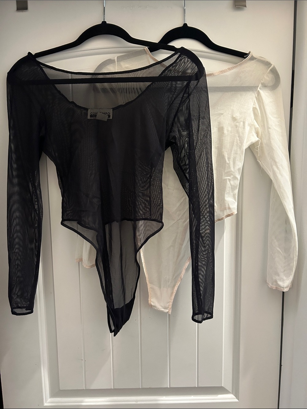 Halloween - Vintage Sheer Long-Sleeve Mesh Bodysuits